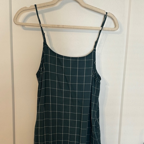 A New Day Dark Green Plaid Midi Dress - Picture 3 of 4
